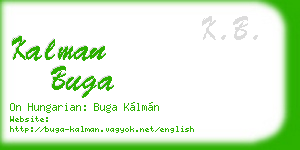 kalman buga business card